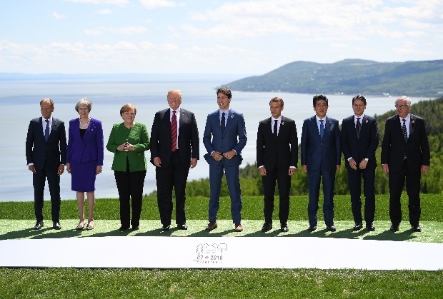 G7 정상회의 "보호주의 반대·관세장벽 축소"…트럼프 '반발'