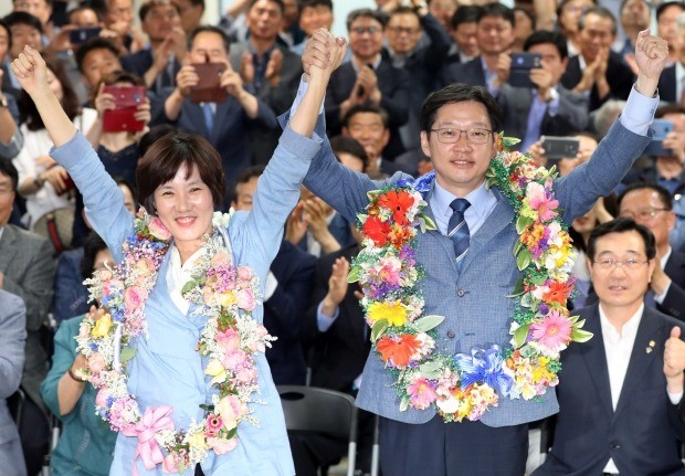 김경수 후보 경남도지사 당선 확실 (사진=연합뉴스)