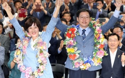 김경수, '리턴매치'서 김태호에 당선 확실시 … 경남지사 사상 첫 민주당 당선자 등극