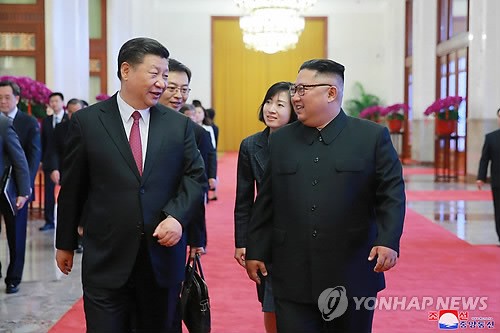 북한 "김정은·시진핑, 새로운 정세하 '전략전술 협동 강화' 논의"