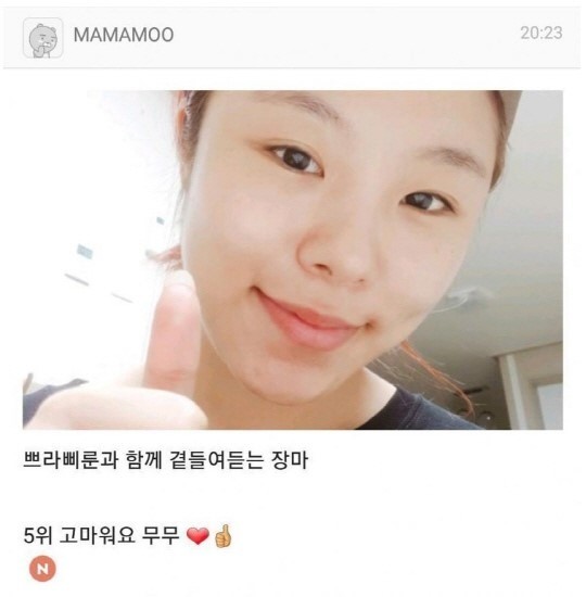 마마무 휘인 사과 