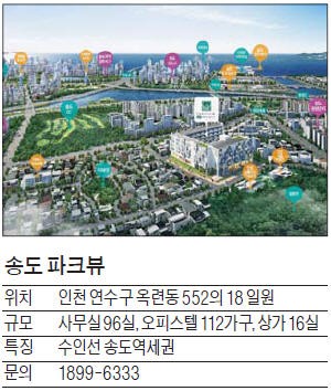 송도 파크뷰 오피스텔, 송도역 인근… 2020년 테마파크 개장