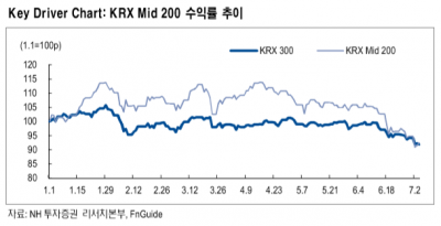 "대형주 주도 약세…틈새전략 KRX Mid 200 지수 주목"-NH