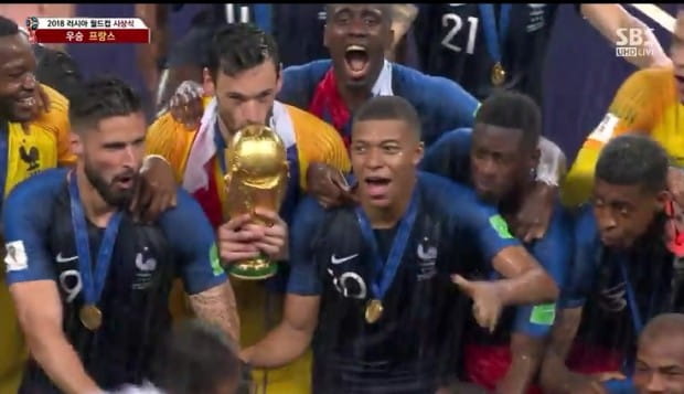 프랑스, 월드컵 우승, SBS 방송화면 캡쳐