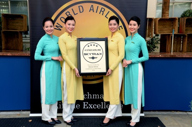 베트남항공, 3년 연속 스카이트랙스 4성 항공사 인증