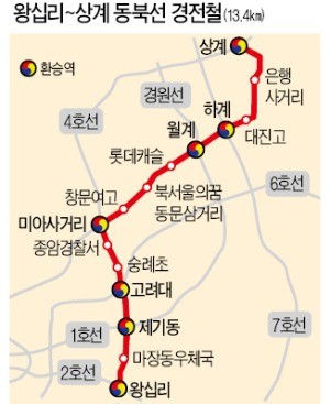 왕십리~상계 25분에 달린다… '동북선 도시철도' 본격 추진