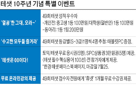 8월11일 테샛 정기시험 '대박' 이벤트