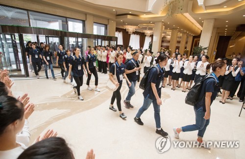 北, 평양 옥류관에서 '통일농구' 선수단 환영 만찬