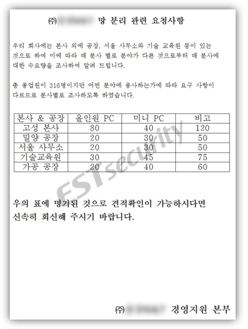 방위산업체 사칭 악성코드 발견…"표적 공격 가능성"