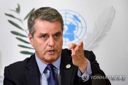 WTO 사무총장 "정치적 합의로 무역전쟁 끝내야"