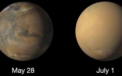 NASA, 화성 통째로 집어삼킨 모래폭풍 사진 공개