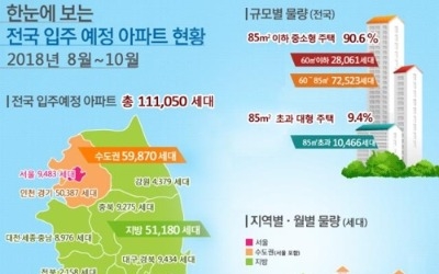 8∼10월 아파트 11만1000가구 입주… 작년보다 4.2%↓