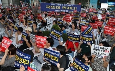 난민반대 단체, 도심서 집회… "난민법과 무사증 제도 폐지"