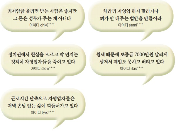 "정치권 막 던지는 정책이 자영업자 죽음 몰아" 울분