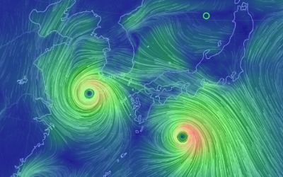 태풍 '솔릭' 북상에 이어 '시마론' 접근…'후지와라 효과' 발생