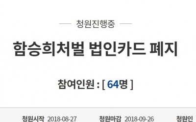 함승희 '법카' 논란, 결국 청와대 청원까지…"공기업 법카 폐지해야"