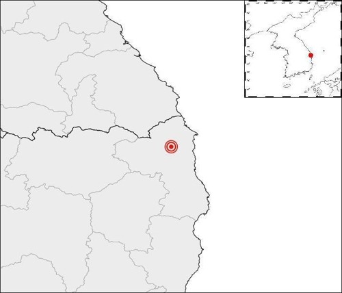 지진 발생 위치 [기상청 제공]