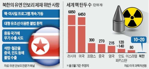 "北, 핵·미사일 개발 중단 안해… 제재 피하려 불법 환적도 늘려"