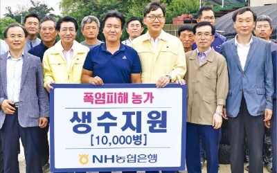 폭염 피해농가 위로한 농협은행장