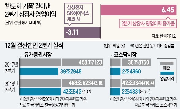 한국 기업, 반도체 빼면 이익 '뒷걸음'… 日, 2년째 사상 최대 실적