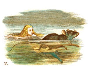 삽화작가 존 테니엘이 <이상한 나라의 앨리스>의 ‘눈물의 연못’에 그린 삽화.   