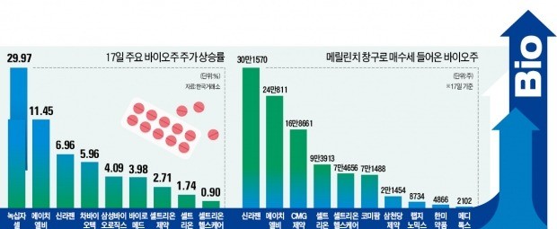 메릴린치 창구로 쏟아진 '사자'… 바이오株 '들썩'