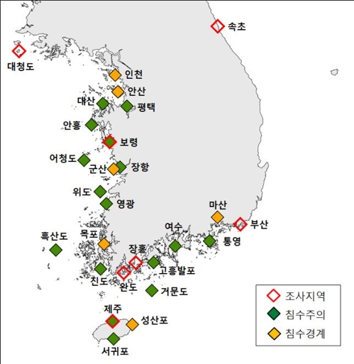 "8월 대조기 해수면 연중 최고…침수피해 대비해야"