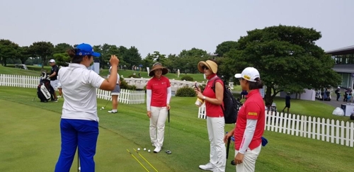 [아시안게임] 국내 훈련 마무리 여자 골프 "단체전 우승 기대"