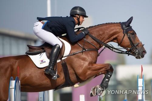 -아시안게임- 김석, 장애물 개인전 14위…승마 24년 만에 '노 골드'