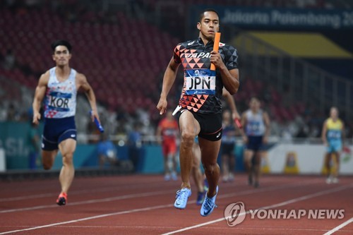 -아시안게임- 한국 남자 400ｍ 계주팀, 결선 진출…39초34
