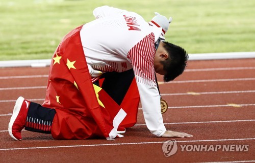 [아시안게임] '9초92 대회신' 쑤빙톈 "AG 1위, 당연하다고 생각하지 않는다"