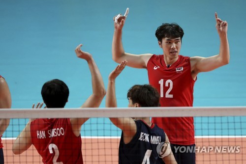 -아시안게임- '서재덕 활약' 남자배구, 천신만고 끝에 대만 꺾고 결승행