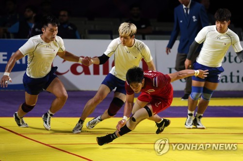 -아시안게임- 남자 카바디, 스리랑카 꺾고 조별리그 4전 전승