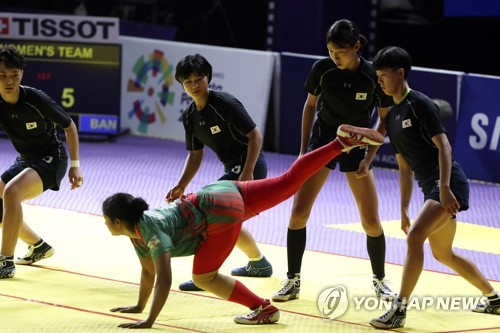 -아시안게임- 여자 카바디, 방글라데시 대파하고도 준결승 좌절