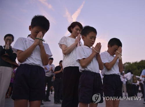 日히로시마서 원폭투하 73년 평화기원… "한반도 긴장완화 희망"