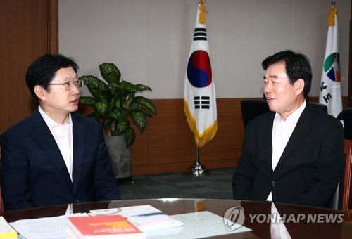 김진표 "'이해찬 대세론' 끝난 얘기… 내주 1강 도약"