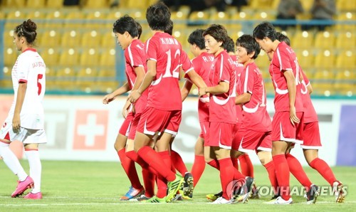 [아시안게임] 북한 여자축구, 타지키스탄에 16-0 대승