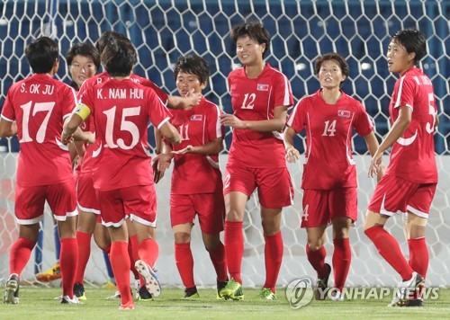 [아시안게임] 북한 여자축구, 타지키스탄에 16-0 대승