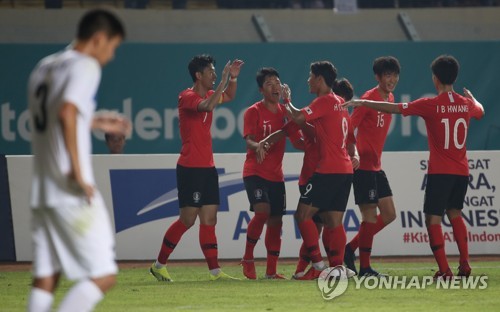 [아시안게임] 손흥민 결승골 한국, 키르기스에 1-0 승리 '조2위 16강'