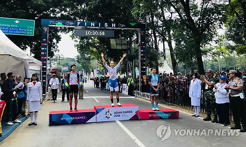 [아시안게임] 나아름, 여자 도로사이클 금 싹쓸이… 최형민 4위