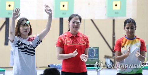 -아시안게임- 김민정, 사격 여자 10ｍ 공기권총 은메달