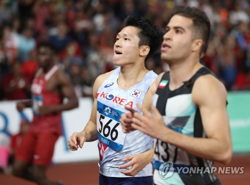 -아시안게임- 김국영, 10초26으로 100ｍ 결선 8위… 쑤빙톈, 9초92