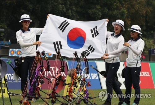 -아시안게임- 양궁, 여자 컴파운드 단체전도 金 명중… 대회 2연패