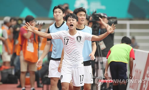 -아시안게임- '이승우 멀티골' 한국 축구, 베트남에 3-1 리드(후10분)