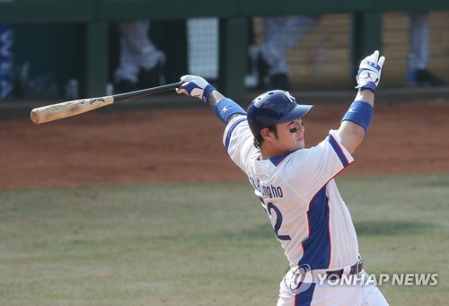 -아시안게임- '박병호 쐐기포' 한국야구, 중국 꺾고 결승…은메달 확보