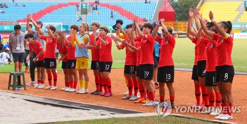 [아시안게임] 유종의 미 거둔 여자축구 '이제는 내년 월드컵이다'