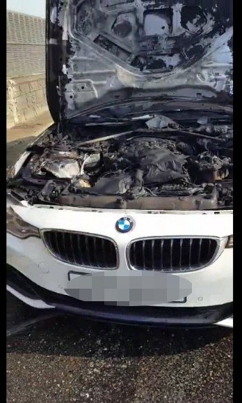 경인고속도로 달리던 리콜대상 BMW 차량서 불 (사진=연합뉴스)