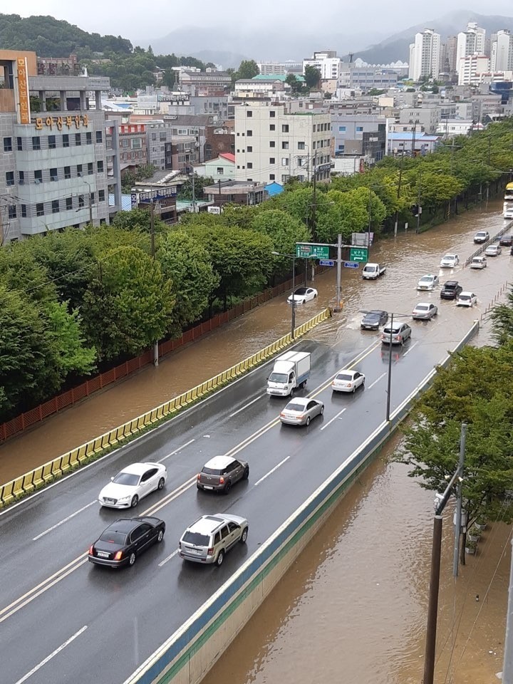 광주 침수 상황/사진=연합뉴스