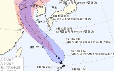 태풍 '야기' 폭염 몰아낼까… "비 오면서 기온 하강 가능성"