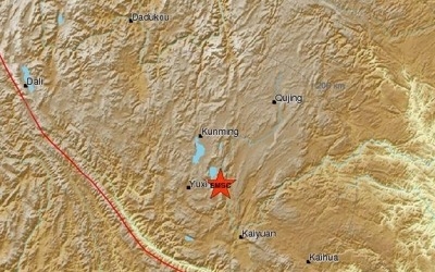 중국 남서부 윈난성서 규모 5.0 지진